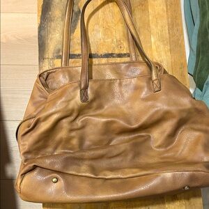 FreePeople lightweight Brown Leather Tote Bag